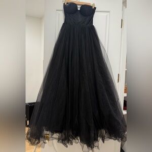 Milla Black Tulle Maxi Dress with Corset Bustier